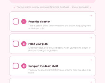 ADHD Closet Cleanout Checklist Printable, ADHD Organizing Planner, Declutter Checklist, ADHD Friendly Cleaning Guide, Digital Download