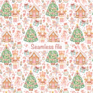 CindeliaArt : Nutcracker Seamless Pattern Christmas Seamless File Nutcracker Fabric Pattern Seamless PNG 300 DPI Instant Download