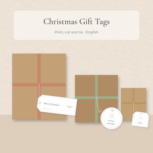 Weihnachtsgeschenkanhänger und -karten zum Ausdrucken, Von-an-Anhänger, leere Weihnachtsanhänger (PDF)
