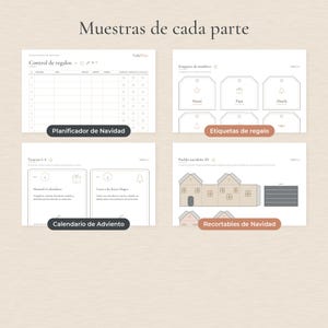 Spanish Christmas Bundle, Planner, Gift Tags, Advent Calendar & Paper Ornaments Printable PDF Bild 4