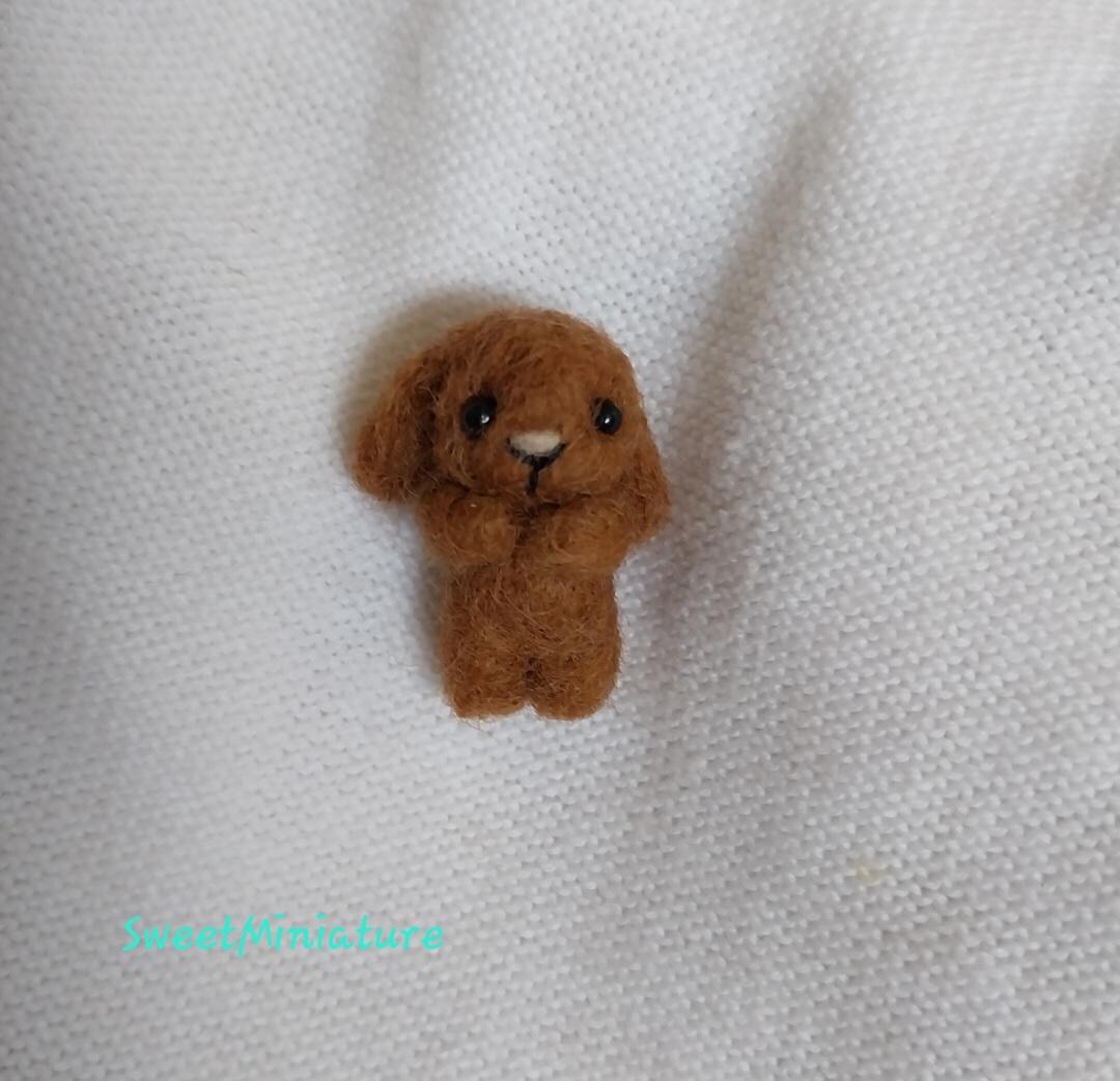 Mini Needle Felted Bunny Rabbit Miniature Fibre Art OOAK Mini Wool Felt ...