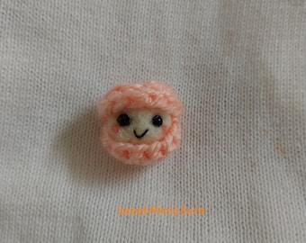 Happy Miniature Pearl in Shell wool fibre knitted collectible toy