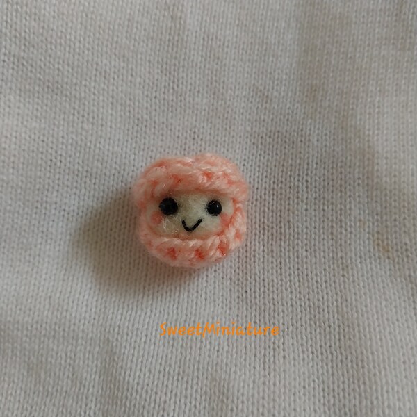 Jouet de collection en tricot de fibre de laine Happy Miniature Pearl in Shell