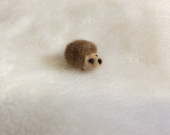 Needle felted Hedgehog miniature fibre art nature OOAK mini wool felt display