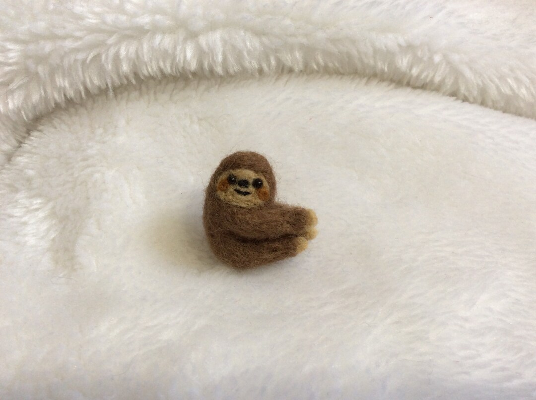 OOAK Handmade Needle Felted Sloth Wool Art - Etsy