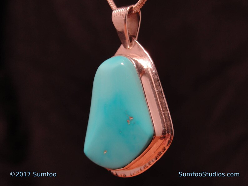 Sleeping Beauty Turquoise Pendant Sterling