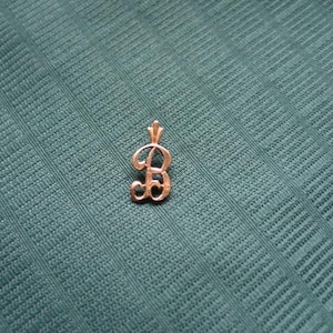 14k Yellow Gold Pendant Letter "B"