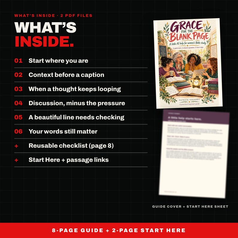 AI for Women's Bible Study, Beginner Guide PDF, Christian Women Bible Study Help, Illustrated Study Guide, Digital Download image 2