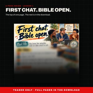 Men's Bible Study Guide PDF, Iron Sharpens AI, Beginner AI Guide for Christian Men, Illustrated Lessons, Digital Download image 3