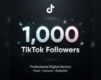 TikTokフォロワー1,000人獲得、ソーシャルメディア成長サービス（デジタルダウンロード）