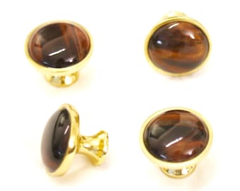 Red Tiger Eye Knob - Tiger Eye Cabinet Hardware - Dresser Knob