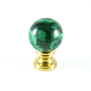 Malachite Lamp Finial - Green Lamp Finial - Lamp Finial - Lighting