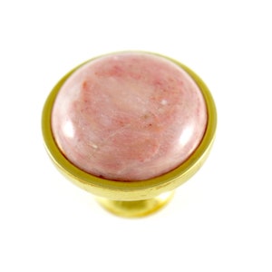 Pink Knob French Country Cottage Decor Pink Blush Color Romantic Bedroom Knob Solid Brass Hardware Furniture Kitchen Cabinets Dresser Drawer