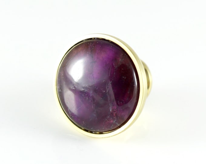 Amethyst Gemstone Crystal Knob - Purple Round Stone Knob