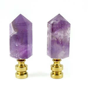 Lamp Finial Amethyst Crystal Finial Purple Crystal Finial Amethyst Crystal Finials Finials for Lamps Luxury Lighting Lamp Accents