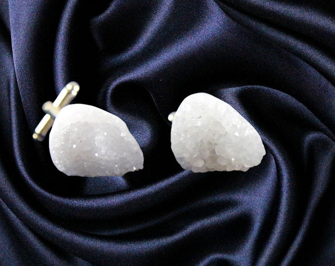 Raw Crystal Cufflinks
