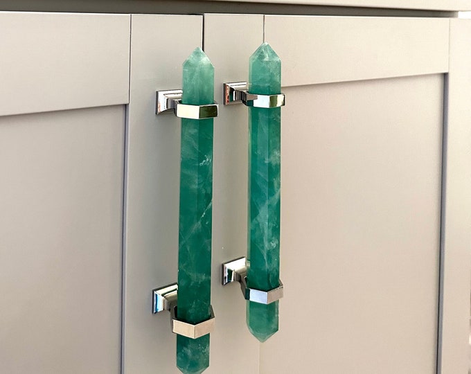 Green Fluorite Cabinet Pull