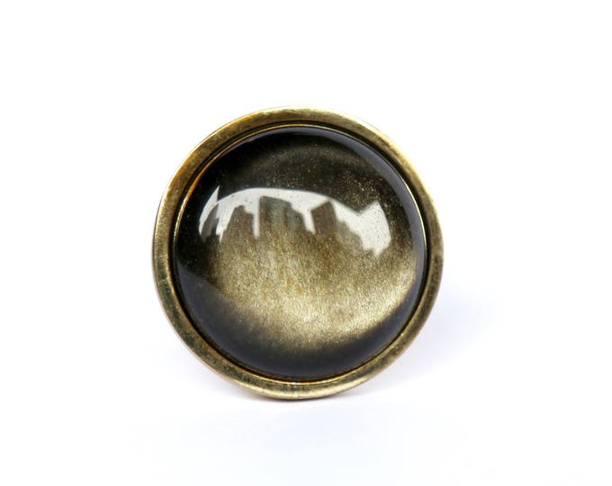 Gold Obsidian Dresser Drawer Knob