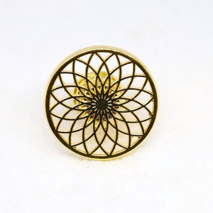 Lotus Flower Knob - Gold Dresser Knobs - Sacred Geometry Decor - Meditation Room Ideas
