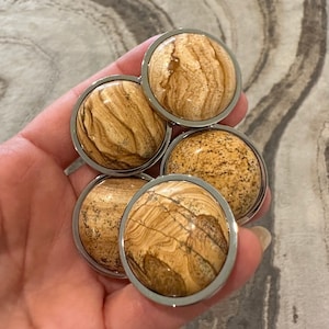 Neutral Stone Knob - Cream Knob - Neutral Drawer Knob - African Art - Modern African Home Decor - Safari Nursery Decor - Untraveled Lands