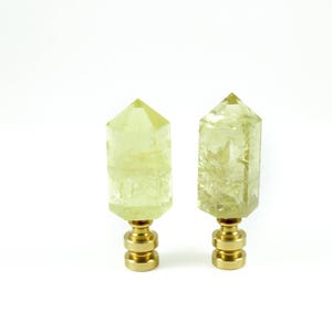 Citrine Decorative Yellow Crystal Point Lamp Finials