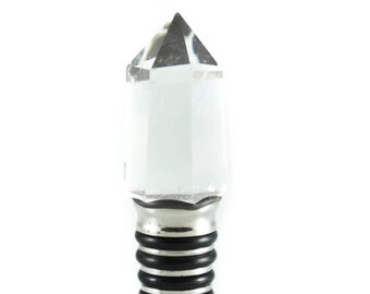 Crystal Wine Stopper - Quartz Wine Stopper  Crystal Bottle Stopper - Crystal Point Wine Stopper