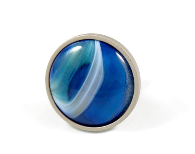 Freedom Blue Agate Knob