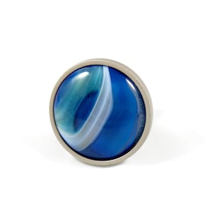 Freedom - Maçaneta de ágata azul - Puxador de gaveta de ágata - Maçaneta de cômoda de ágata azul