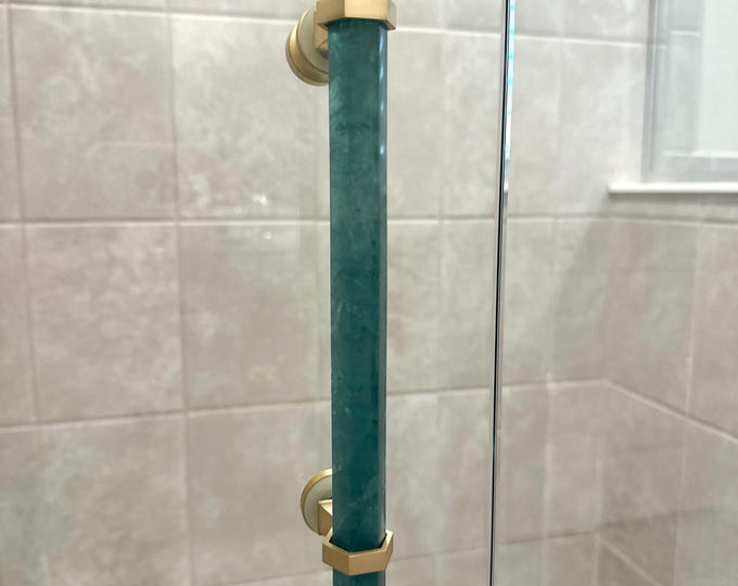 Green Fluorite Shower Door Handle