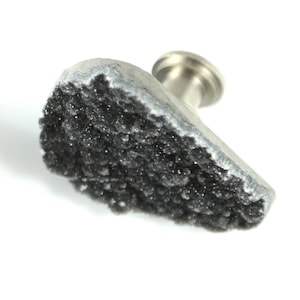 Black Geode Black Drawer Pulls Black Cabinet Knobs Black Cabinet Pulls Black Crystal Black Cabinet Handles Luxury Decor Custom Knobs