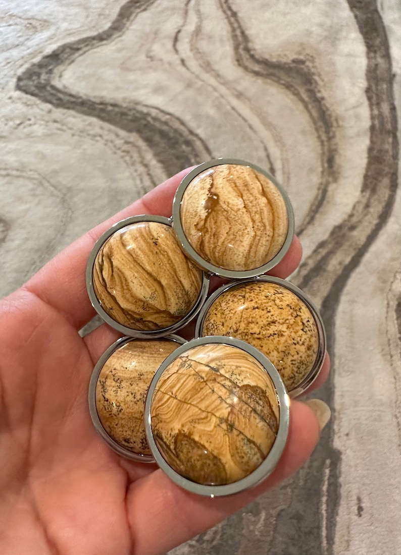 neutral cabinet knob, neutral decor, tan knob, brown knob, stone knobs, sand colored knobs