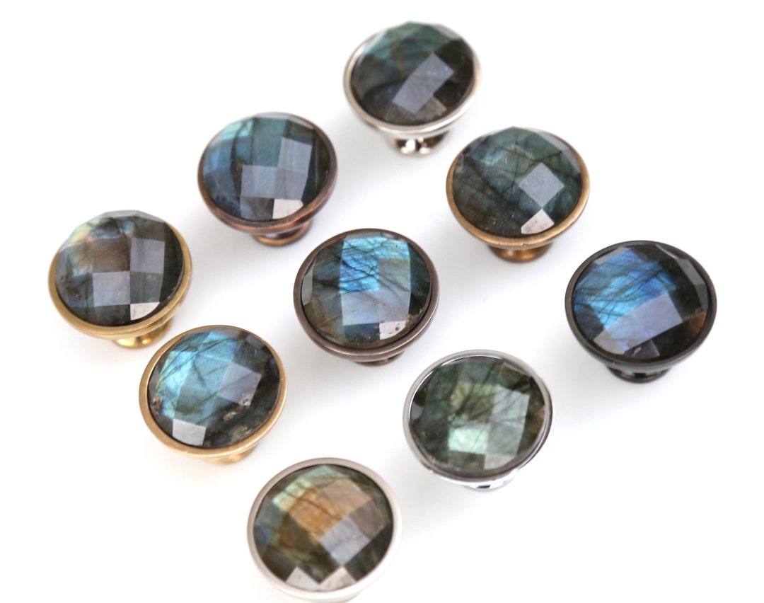 Faceted Labradorite Knob Bedroom Decor Brass Knob Bar Etsy