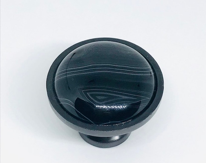 Black Agate Knob