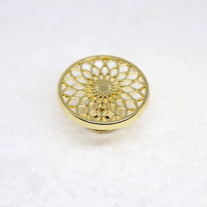 Lotus Flower Knob Gold Dresser Knobs Sacred Geometry Decor Meditation ...