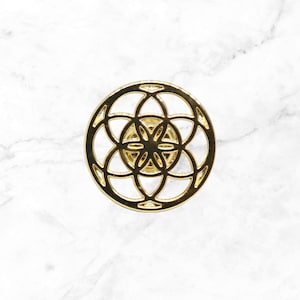 Gold Decorative Knob Seed of Life Knob Furniture Hardware Spiritual Interior Design Boho Room Decor Bohemian Home Accents