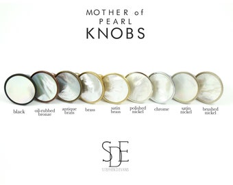 Mother of Pearl Knob - Cabinet Hardware - Mother of Pearl Pulls - Shell Knob - Pearl Knob - HGTV Magazine - Luxury Home Accents