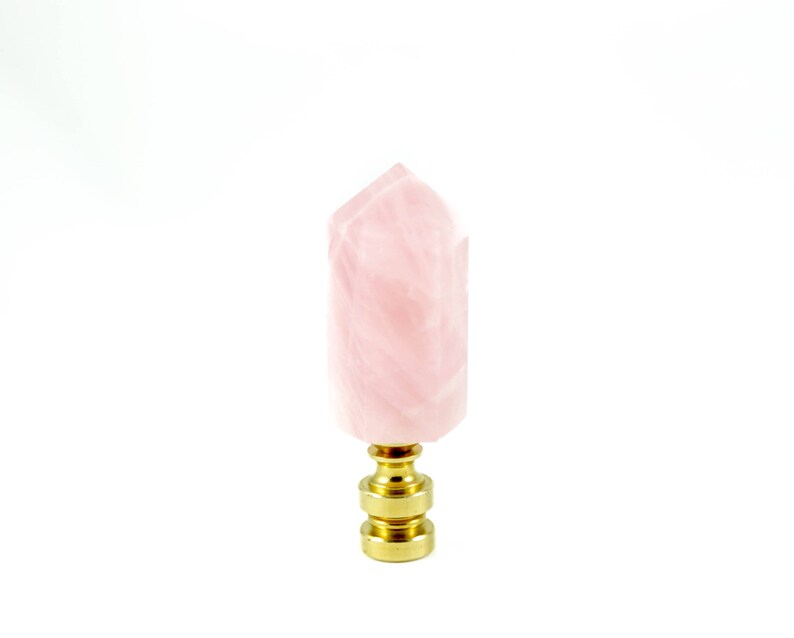 Rose Quartz Lamp Finials Romantic Bedroom Decor Pink Etsy