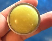 Boho Home Decor Yellow Knob Luxury Bohemian Interior Design Cabinet Hardware Brass Knob Lemon Yellow Vintage Knobs Retro Decor Feelin Groovy