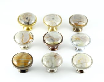 Picasso - Unique Cabinet Knob - Colorful Stone Knob - Colorful Knob