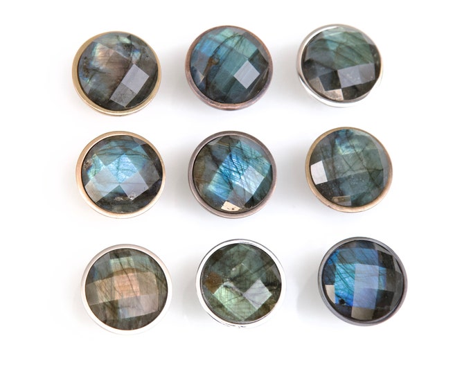 Faceted Labradorite Knob