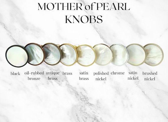 Mother of Pearl Knob - Cabinet Hardware - Mother of Pearl Pulls - Shell Knob - Pearl Knob - HGTV Magazine - Luxury Home Accents