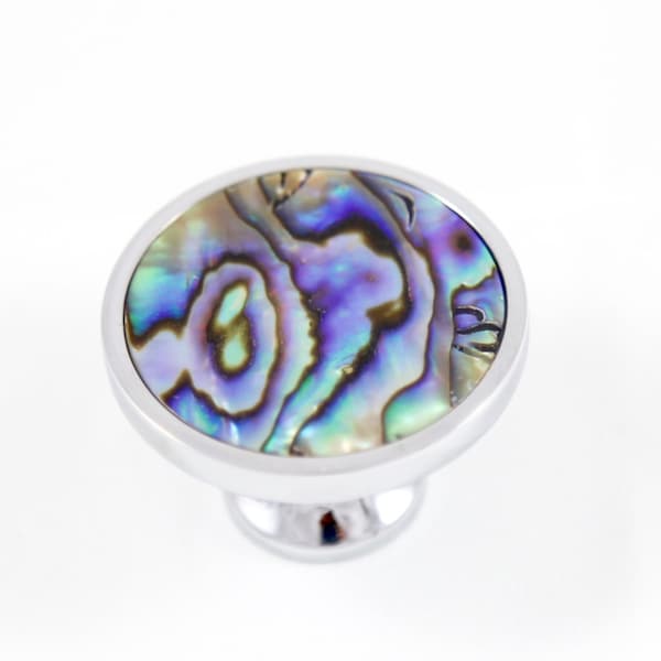 Abalone Cabinet Knob - Abalone Shell Knob - Abalone Drawer Pull - Tropical Glam Decor - Mermaid Knob - Coastal Luxury