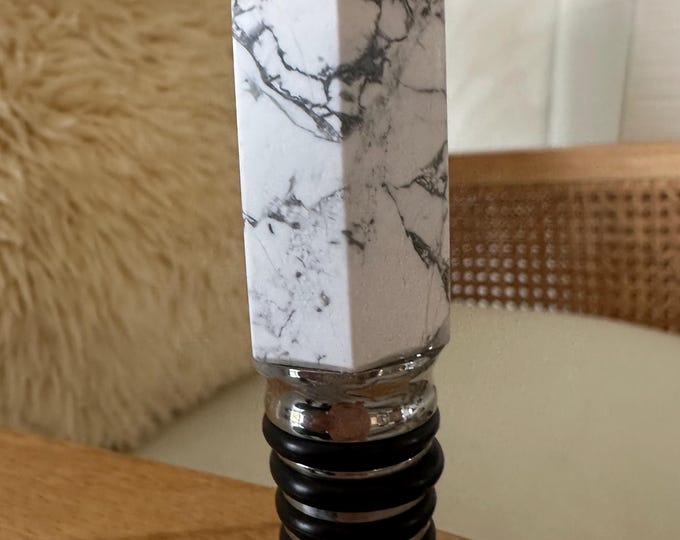 White Marble Bottle Stopper