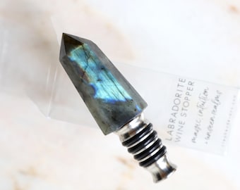 Labradorite Wine Stopper Bar Decor Barware for Men Game of Throne Gifts Bottle Stopper Housewarming Gift for Couple Wine Gift Barware Gift