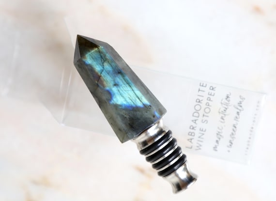 Labradorite Wine Stopper Bar Decor Barware for Men Game of Throne Gifts Bottle Stopper Housewarming Gift for Couple Wine Gift Barware Gift