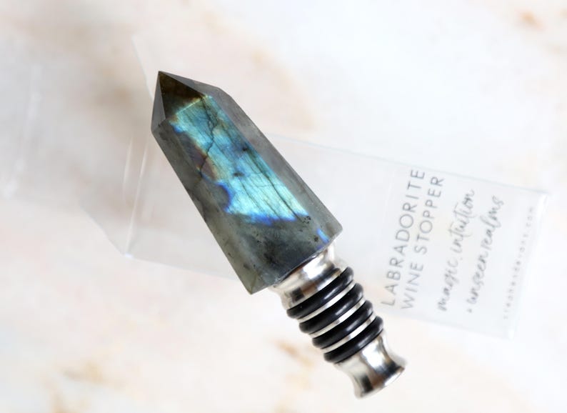 Labradorite Wine Stopper Bar Decor Barware for Men Game of Throne Gifts Bottle Stopper Housewarming Gift for Couple Wine Gift Barware Gift