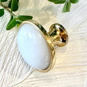 White Knobs Cabinet Hardware Solid Brass Knob Marble Home Decor Modern Pull Handle Marble Wardrobe Knob Cupboard Knob Eclectic Decor Accents