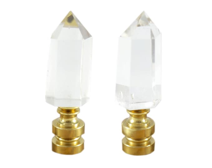 Crystal Point Lamp Finial Set