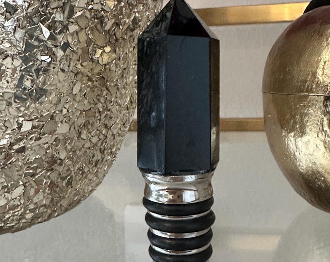 Black Obsidian Wine Stopper