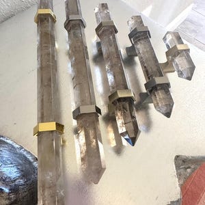 Smoky Quartz Pull Smokey Quartz Cabinet Hardware Drawer Pull Modern Knobs Natural Crystal Closet Handle Extra Large Pull Brass Home Decor